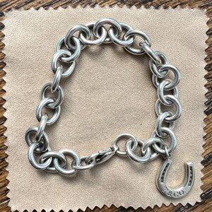 Tiffany Sterling Silver Chain Bracelet with Horseshoe Charm